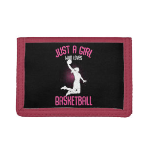 Basketball Girl Women Trifold Wallet