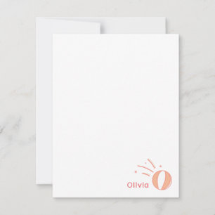 Basketball Girls Custom Name Gift Personalized Note Card