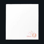 Basketball Girls Custom Name Gift Personalized  Notepad<br><div class="desc">Basketball notepad for her! She loves basketball,  now gift her a custom basketball notepad that celebrates her love of the game. Features an original basketball illustration. In shades of coral. Makes a great gift for basketball teams,  basketball coaches and basketball players.</div>