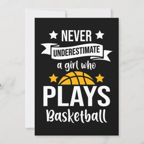 Basketball Girls Gift I Hoops Player Invitation