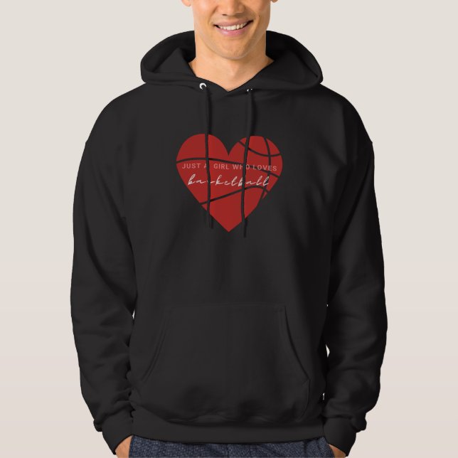 Basketball Girls Kids who Love Basketball Sport he Hoodie (Front)