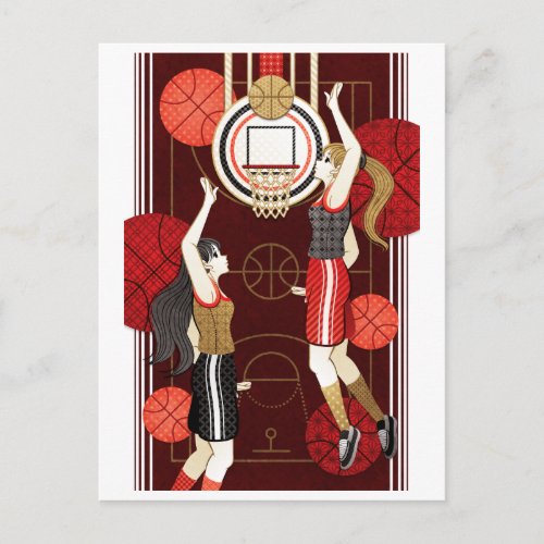 Basketball girls（remake） postcard