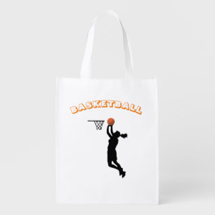 Basketball Girls Reusable Grocery Bag