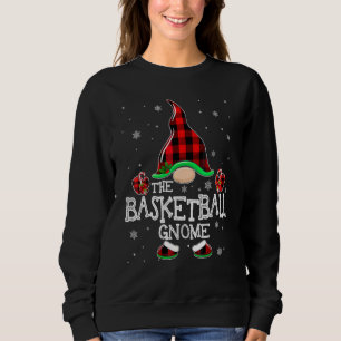 Basketball Gnome Buffalo Plaid Matching Family Chr Sweatshirt