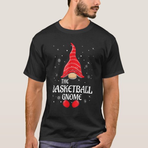 Basketball Gnome Family Matching Christmas  Pajama T_Shirt