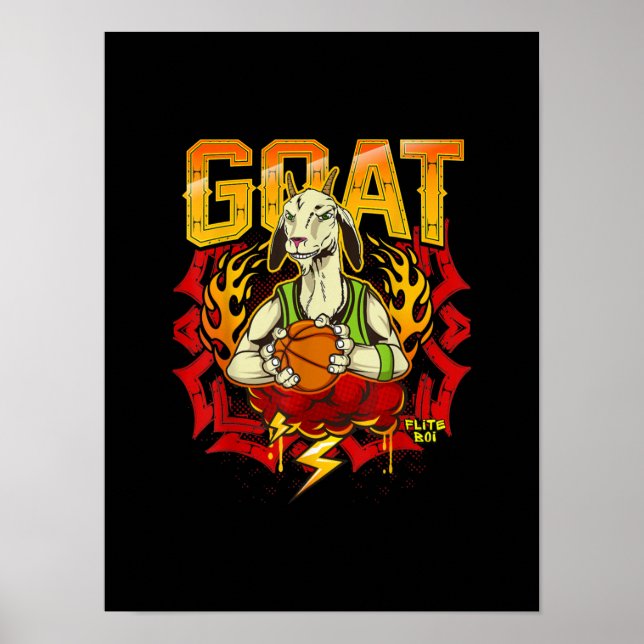 Basketball Goat Gift Poster (Front)