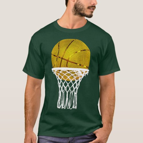Basketball Gold Bball rophy Sport Lover Gift Men W T_Shirt