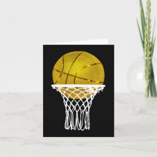 Basketball Gold Bball Trophy Sport Lover Gift Men Card