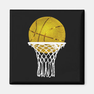 Basketball Gold Bball Trophy Sport Lover Gift Men Magnet