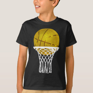 Basketball Gold Bball Trophy Sport Lover Gift Men  T-Shirt