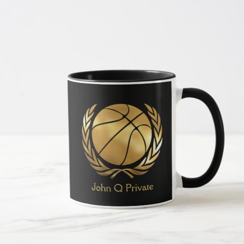 Basketball Gold Custom Mug