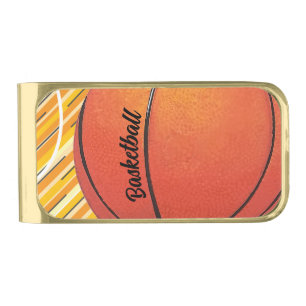 Basketball Gold Finish Money Clip