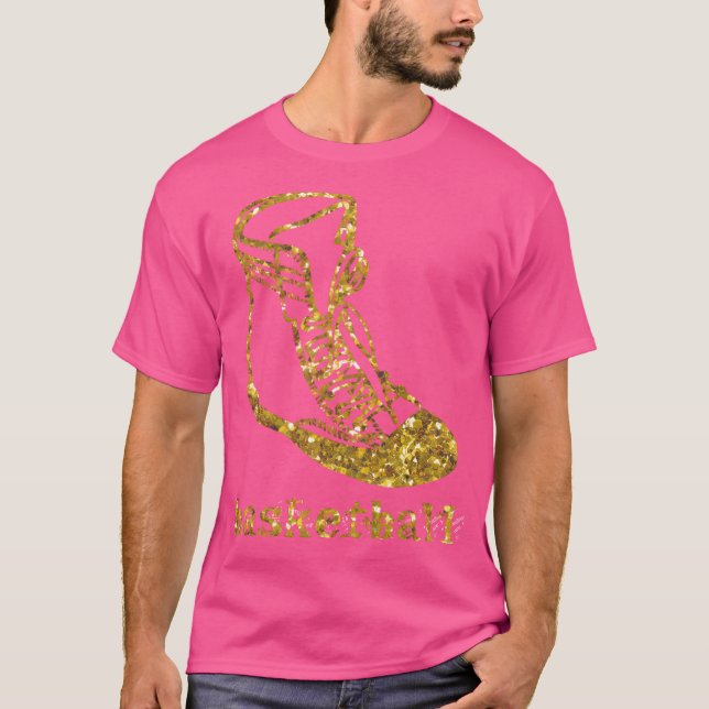Basketball Gold Shoe T-Shirt (Front)