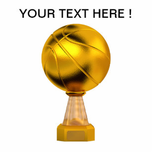 Basketball Gold Trophy Cutout