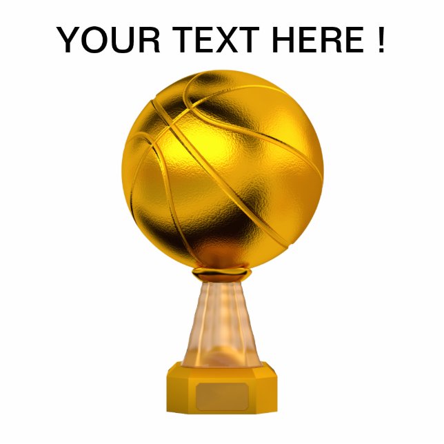 Basketball Gold Trophy Cutout (Front)