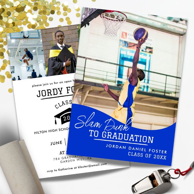 Basketball Graduation Announcement Invitation (Creator Uploaded)