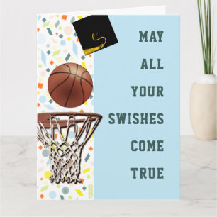 Basketball Graduation Congrats Card