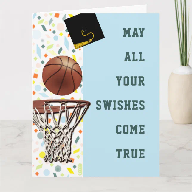Basketball Graduation Congrats Card | Zazzle