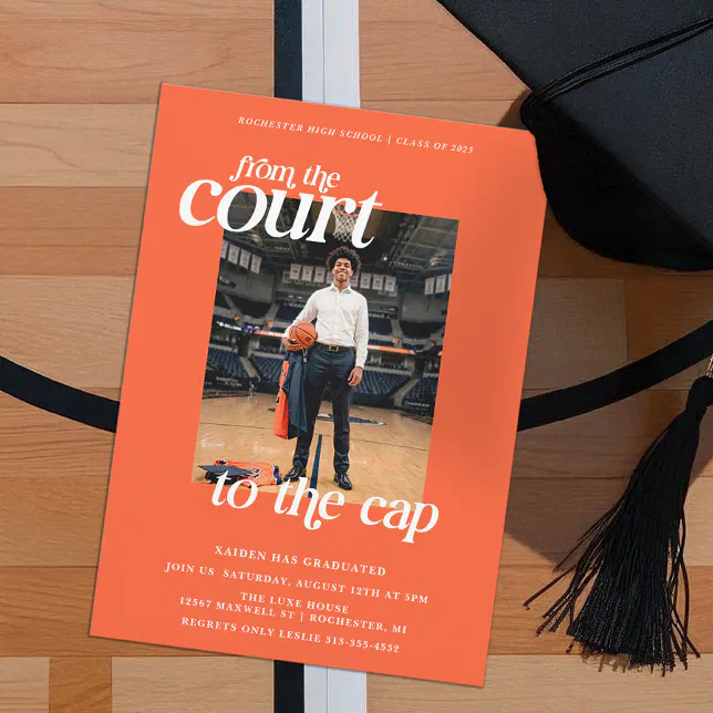 Basketball Graduation Court to the Cap Invitation
