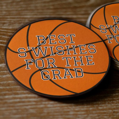 Basketball Graduation Party Guestbook Well Wishes  Favor Tags