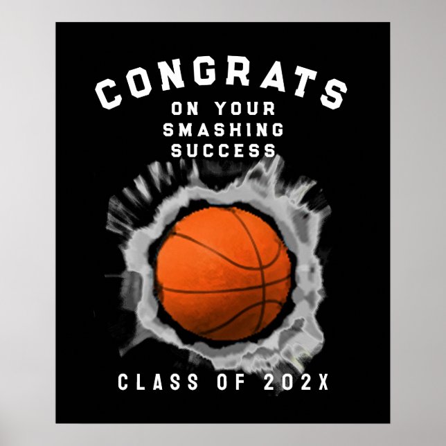 Basketball Graduation Poster (Front)