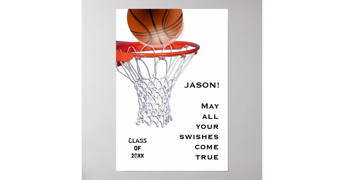 Basketball Graduation Poster Zazzle