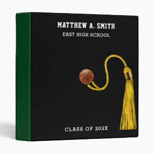 Basketball Graduation Scrapbook 3 Ring Binder