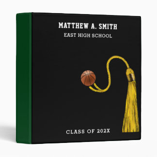 Basketball Graduation Scrapbook 3 Ring Binder