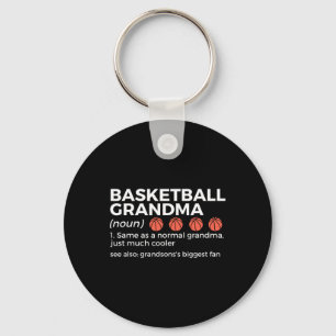 Basketball Grandma Definition Grandson's largest f Keychain