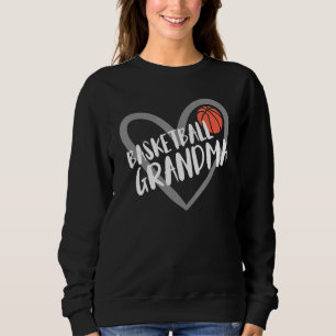Basketball Grandma Heart Sweatshirt