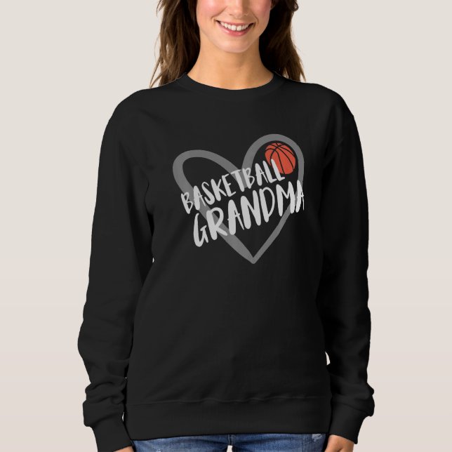 Basketball Grandma Heart  Sweatshirt (Front)