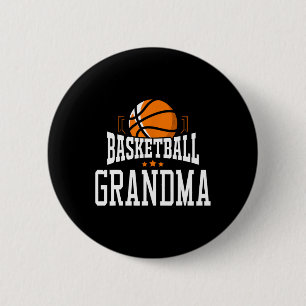 Basketball Grandma Team Sports Fan  Button