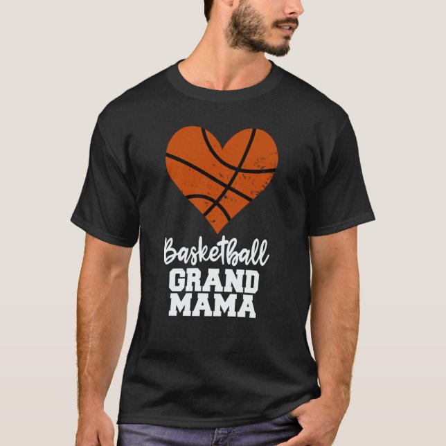 Basketball Grandmama Basketball Heart Grandma T-Shirt (Front)