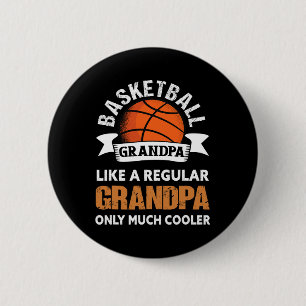 Basketball Grandpa - Fun Basketball Grandfather Button
