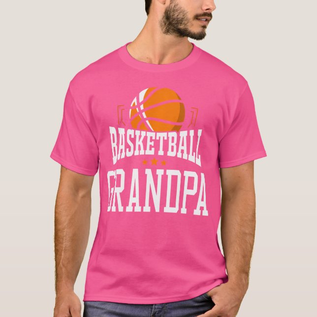 Basketball Grandpa Team Sports Fan T-Shirt (Front)