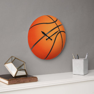 Basketball Graphic Large Clock