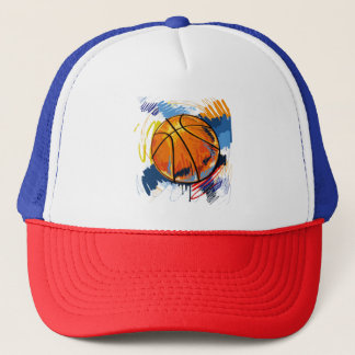Basketball Graphic Trucker Hat – Colorful Sports