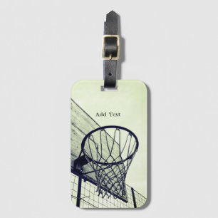 Basketball Gray Luggage Tag
