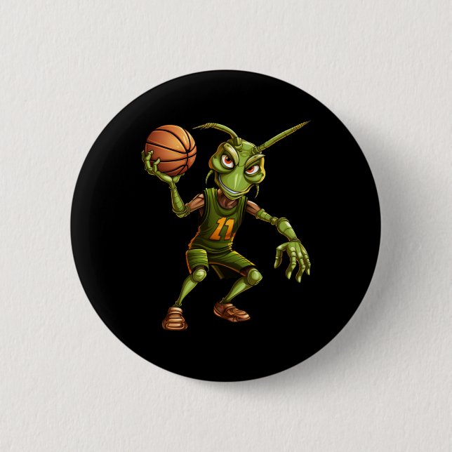 Basketball Grhopper  Button (Front)