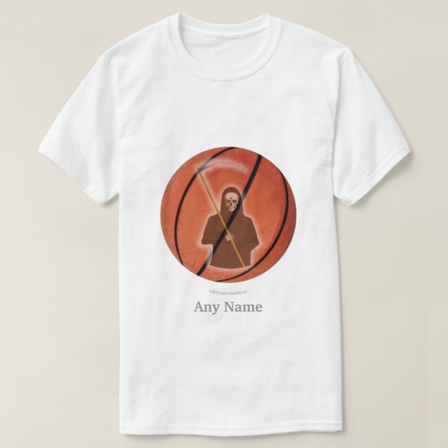 Basketball Grim Reaper T-Shirt (Design Front)