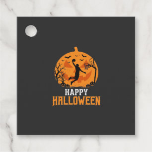 Basketball Halloween Dunk Pumpkin Design_1 Favor Tags