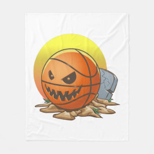Basketball Halloween  Fleece Blanket