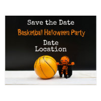 Basketball Halloween Party save the date Postcard