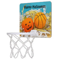 Basketball Halloween with basketball and pumpkin Mini Basketball Hoop