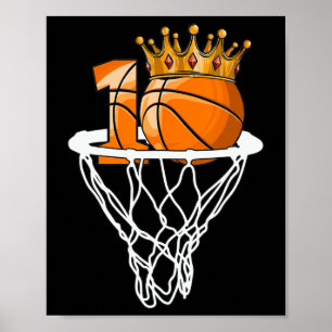 Basketball Happy 10th Birthday Boy  Bball 10 Years Poster