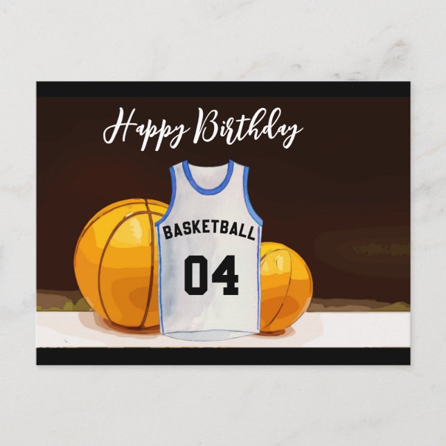 Basketball Happy Birthday Basketball Player  Postcard (Front)