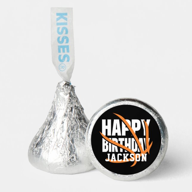 Basketball Happy Birthday Personalized Hershey®'s Kisses® (Front)