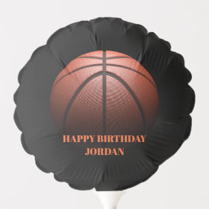 Basketball Happy Birthday Personalized Name Balloon