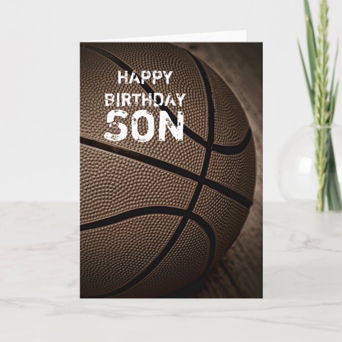 Basketball Happy Birthday Son Card | Zazzle.com