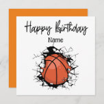 Basketball Happy Birthday to Player  Card<br><div class="desc">Basketball Happy Birthday to Player with Ball 
Gifts for': Coach,  Instructor,  teacher,  friends,  mom,  dad,  girlfriend/boyfriend,  co-worker,  hostess,  neighbor,  him/her,  couples,  grandparents,  boss,  kids,  best friend,  family,  in-laws,  coach/team,  teens</div>